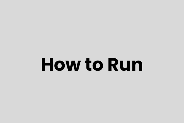 How To Run