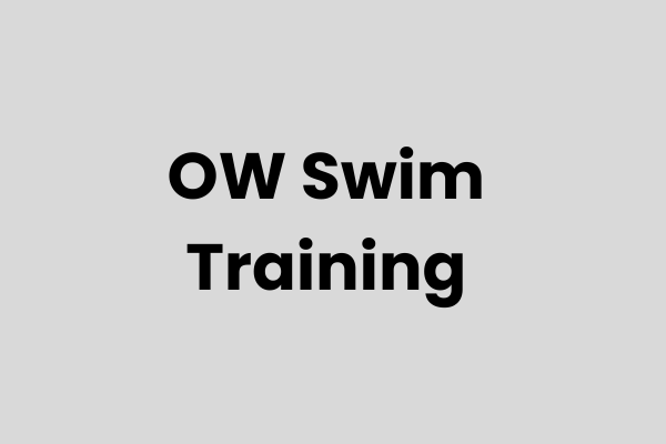 Open water swim training