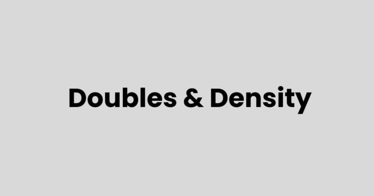 Doubles, Density, and the Workable Week