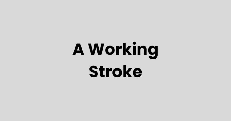 The Swimmer’s Working Stroke